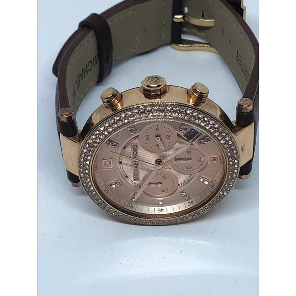 Michael Kors MK5538 Women Brown Leather Analog Ros main image 5